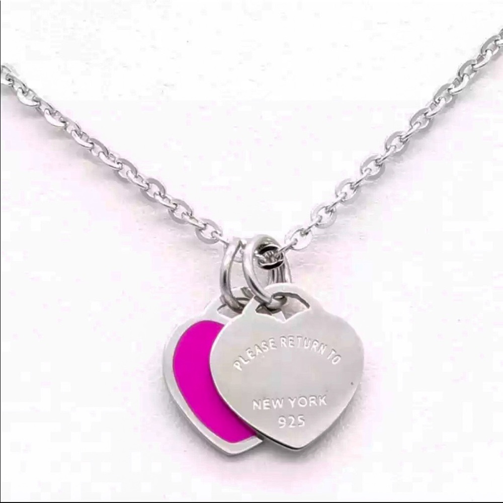 Silver Heart Logo Pendant Necklace